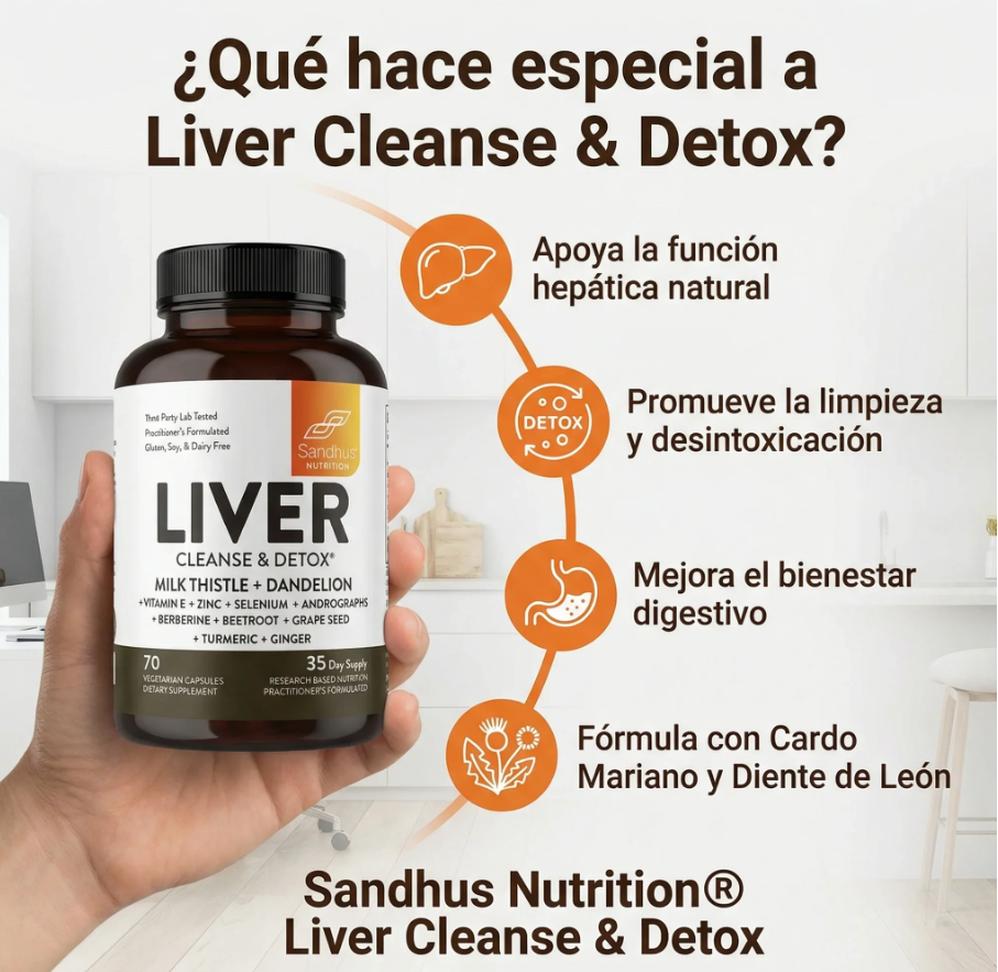LIVER DETOX - Apoya la limpieza natural de tu hígado y recupera tu energía en pocos días 🔥